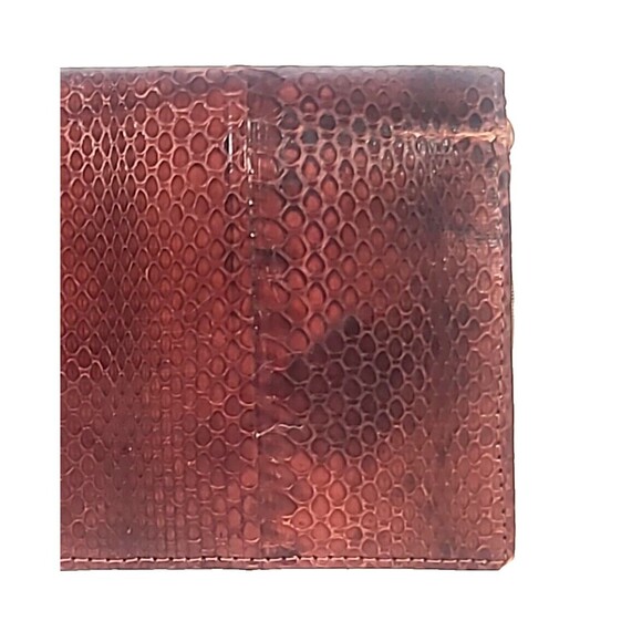 Snakeskin Clutch with Gold Chain Brown Snake Shoulder Bag Purse 70's Very Nice - Picture 16 of 16